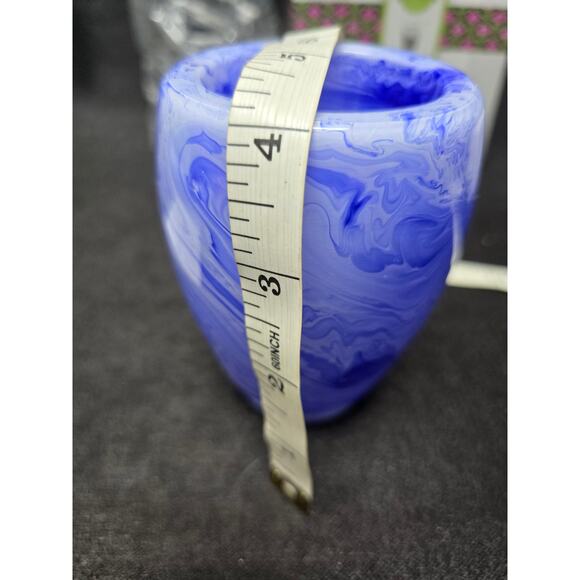 Authentic Scentsy Blue Watercolor Electric Wax Warmer w Berry & Strawberry Melts - Picture 8 of 12